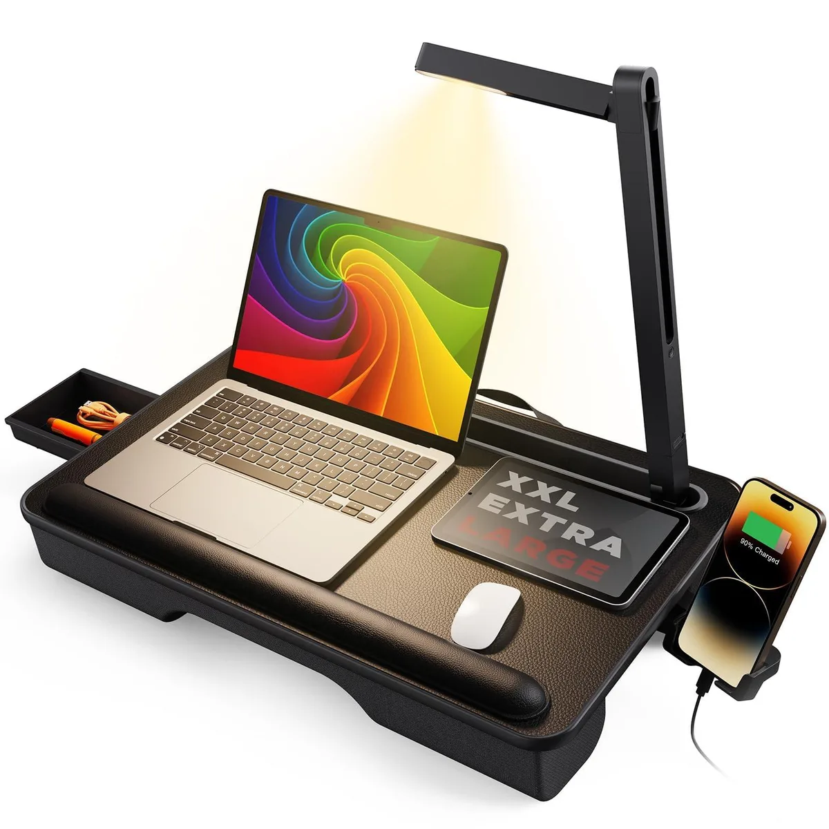 DNBeffulgent DNBeffulgent SAIJI Lap Desk GX8-1-B-US LED Light 17" Black — product photo