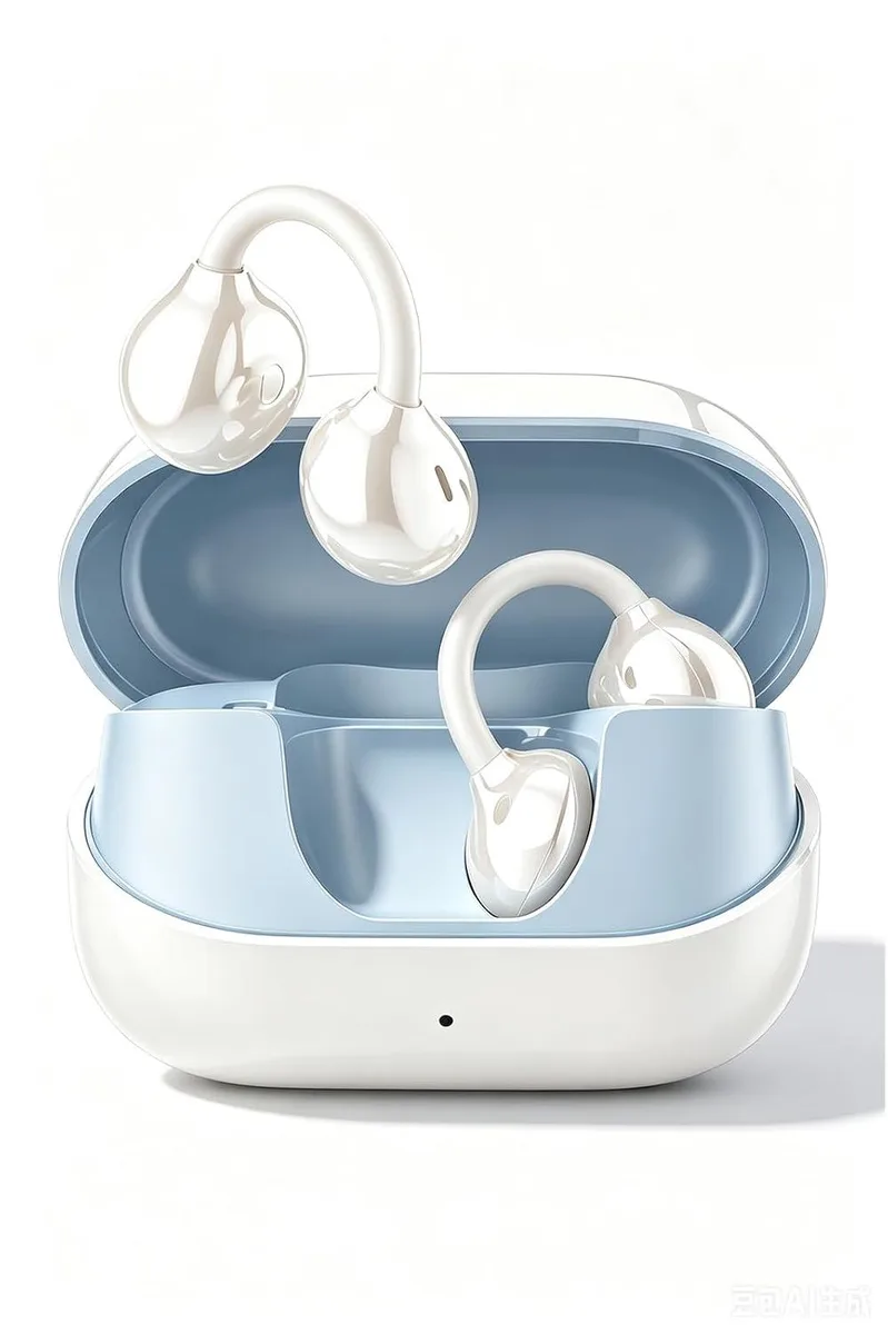 LORDWORLD LORDWORLD Open-Ear Clip-On Headphones Bluetooth 6.0 White 5.3g 24h — product photo