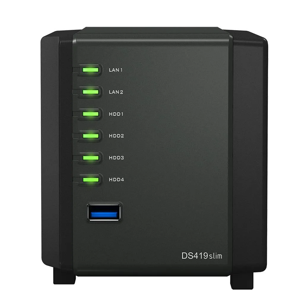 Synology Inc. Synology Inc. DS419slim 4-Bay rackmount NAS 512MB DDR3 16TB SATA — product photo