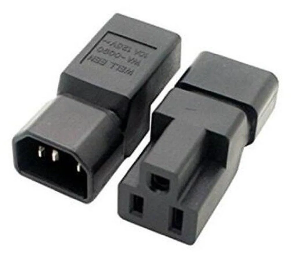 DIXSG DIXSG LC0090 IEC C14 to NEMA 5-15R adapter 2-pack — product photo