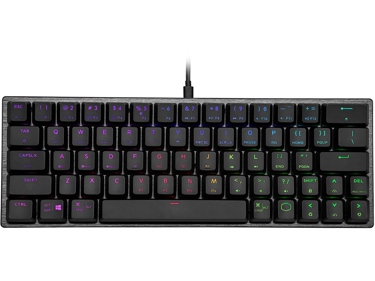 Cooler Master Cooler Master SK-620-GKTM1-US 60% mechanical keyboard low profile brown switches gunmetal gray — product photo