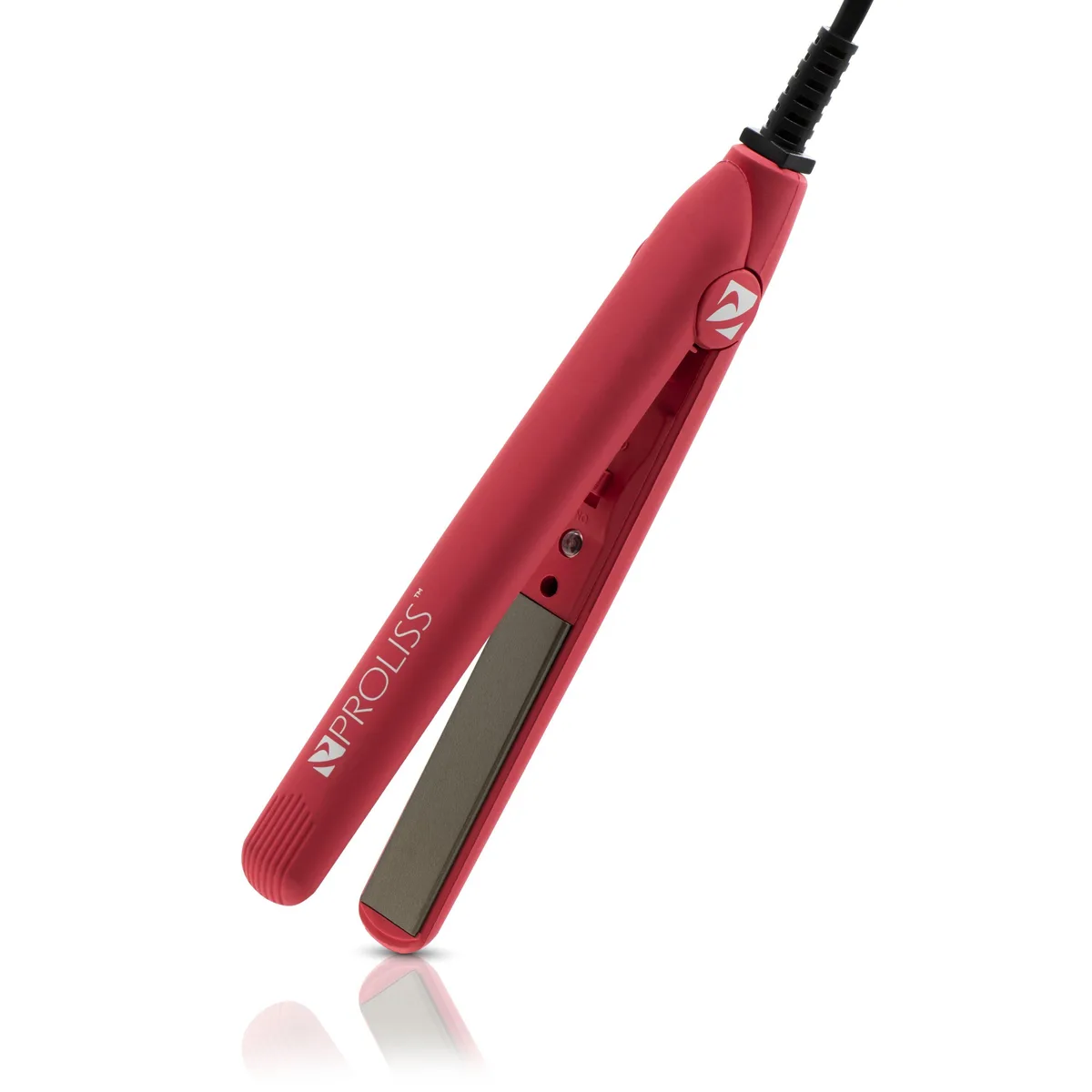 Proliss Proliss Mini Silk 0.5" Tourmaline Ceramic Flat Iron Diamond Collection Red — product photo