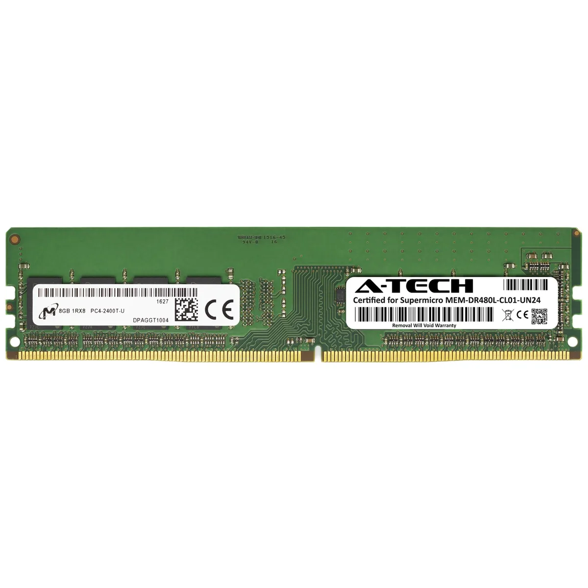 A-Tech A-Tech Supermicro Certified 8GB DDR4 2400MHz CL17 Desktop RAM — product photo