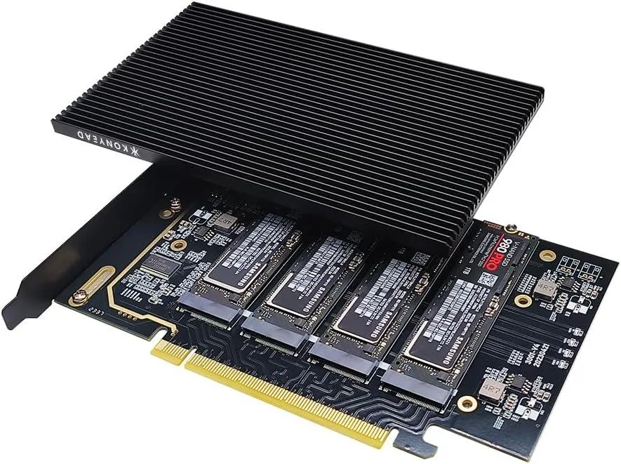 BFKK BFKK PCIe 4.0 x16 to M.2 NVMe x4 Expansion Card with Heatsink — product photo