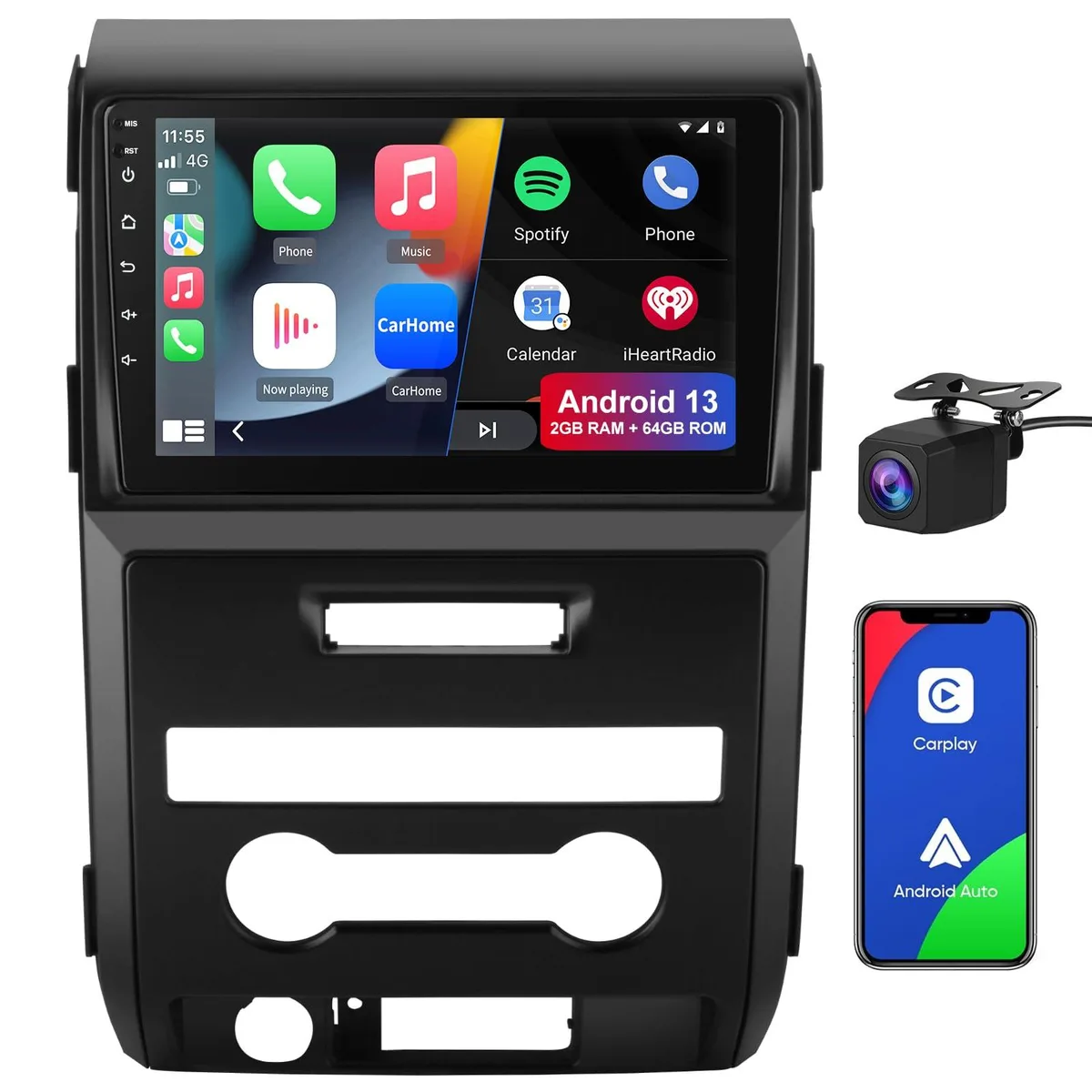 litillbuly litillbuly Android 13 Head Unit 2GB+64GB Ford F150 2009-2012 9 inch — product photo