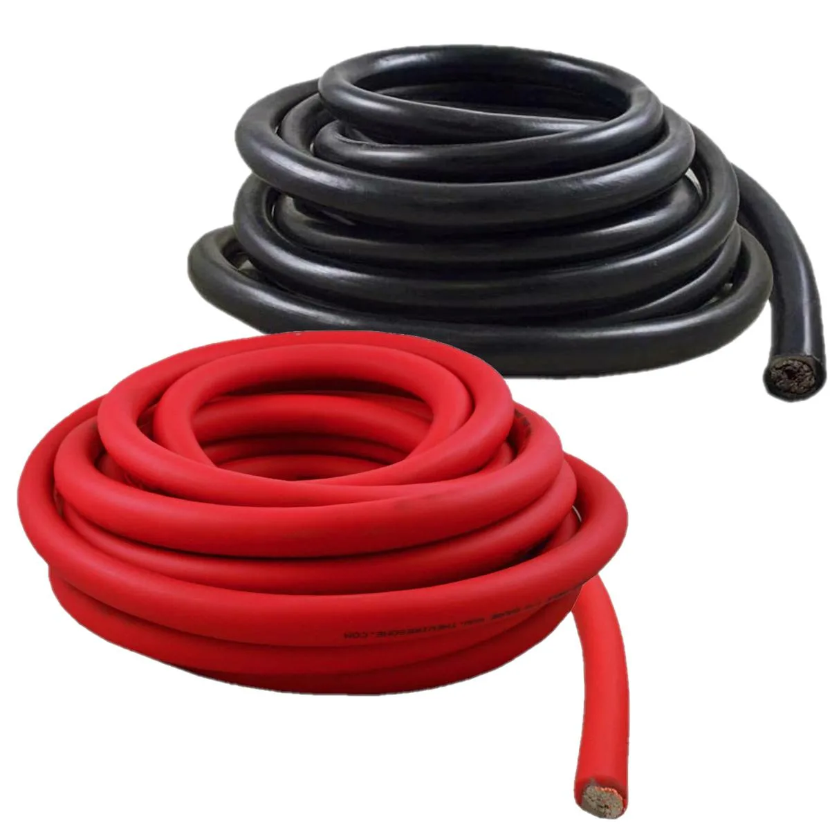 The Wires Zone The Wires Zone 1/0 AWG 50 ft Amplifier Power Cable Red/Black CCA — product photo