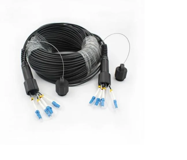 Other Electricities Other Electricities 150M LC-LC SM 4 Strand Armored Field TPU Optic Patch Cable Waterproof Head — product photo