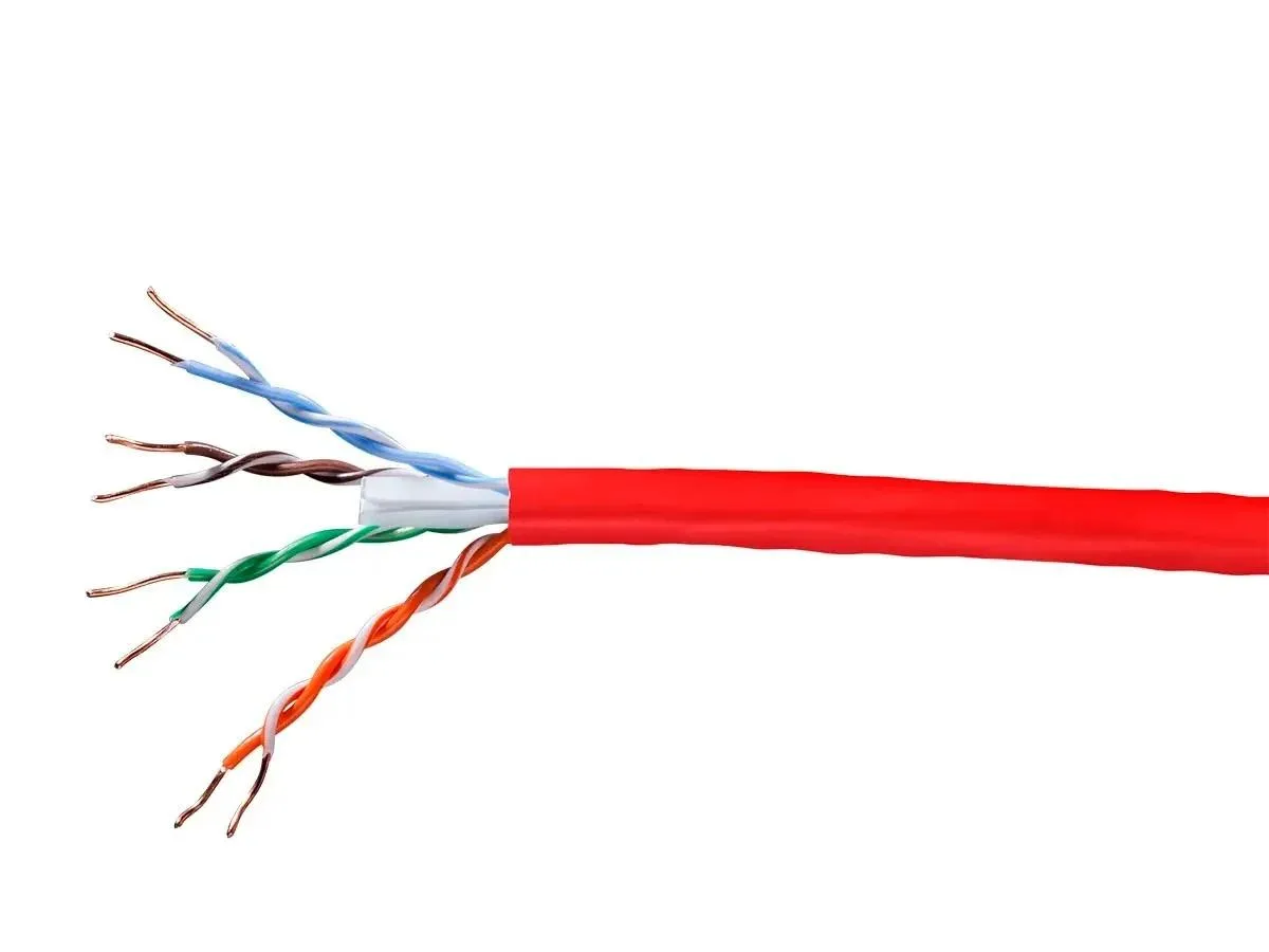 Monoprice Inc. Monoprice 113736 Cat6 Bulk Cable 1000 ft Red 23AWG Solid Copper CMP Plenum 550MHz UTP — product photo