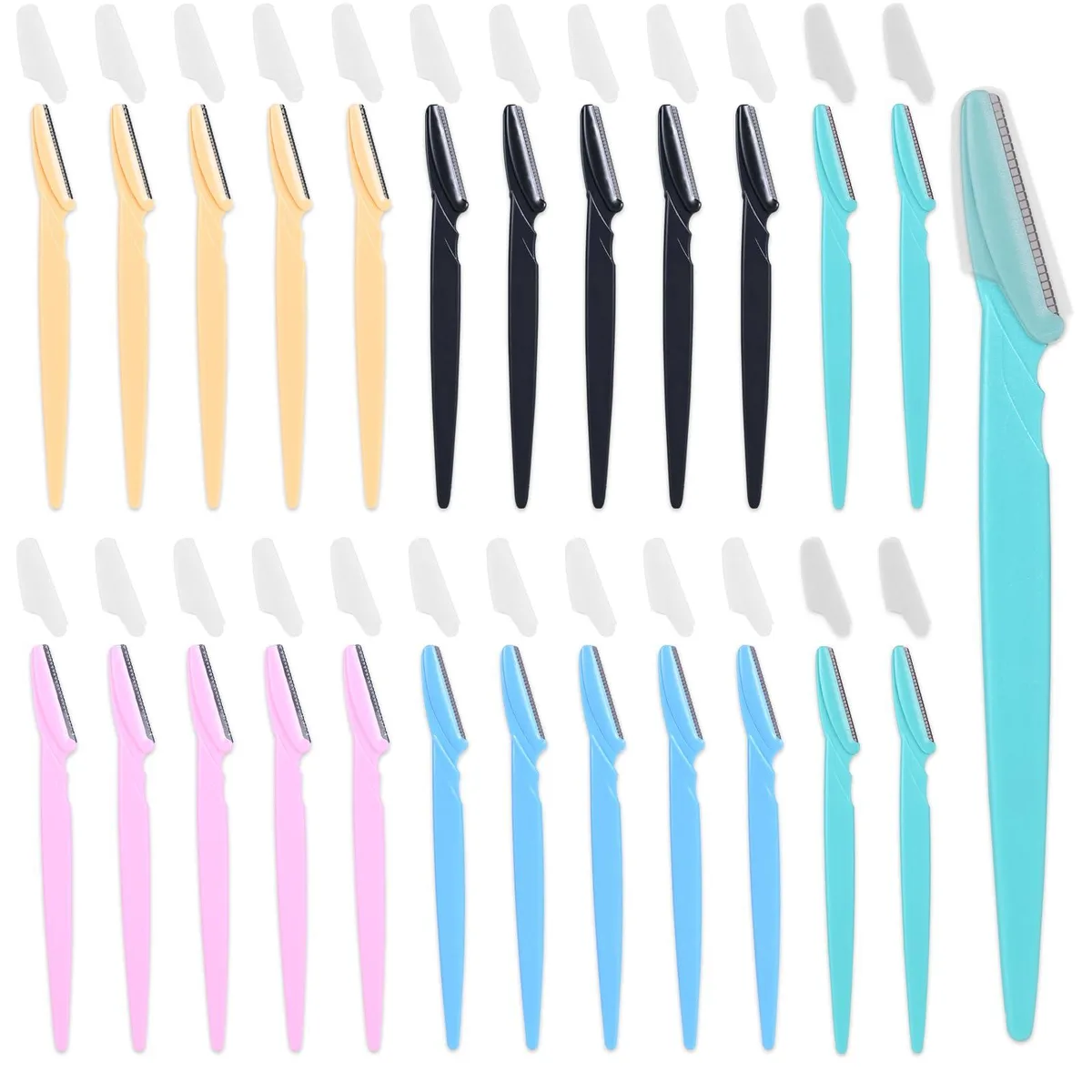  KXICYUR 15-Piece Disposable Razor Set sunset peach shavers for women — product photo