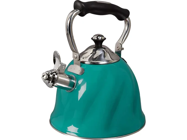 MR. COFFEE MR. COFFEE 92114.01 2.3-quart whistling tea kettle, emerald green — product photo