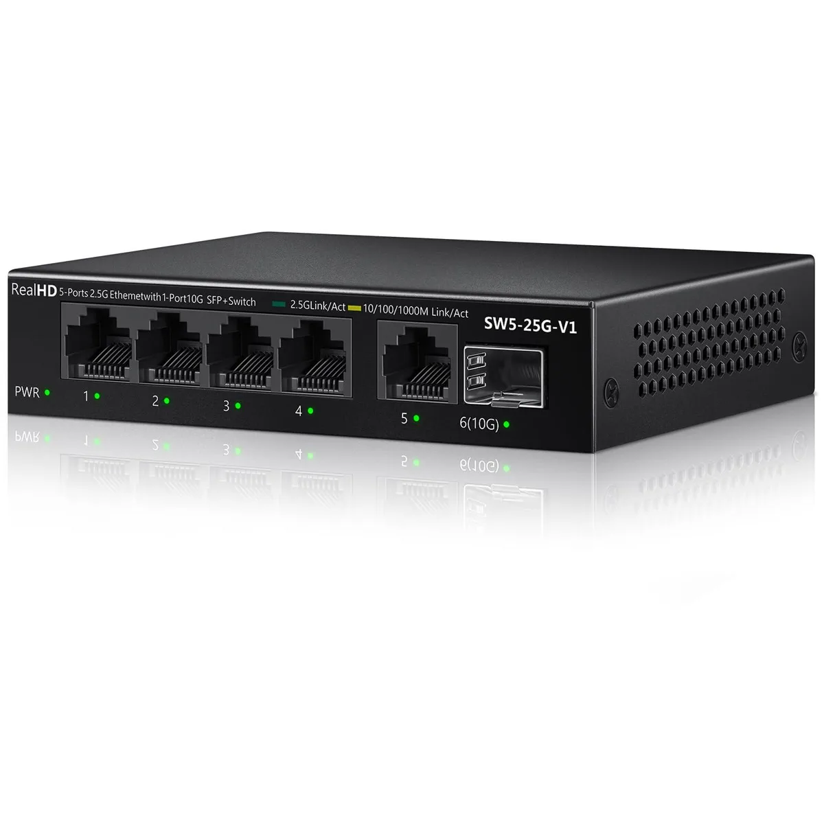  NETGEAR ProSafe SW5-25G 5-port 2.5GbE switch with 10G SFP+ — product photo