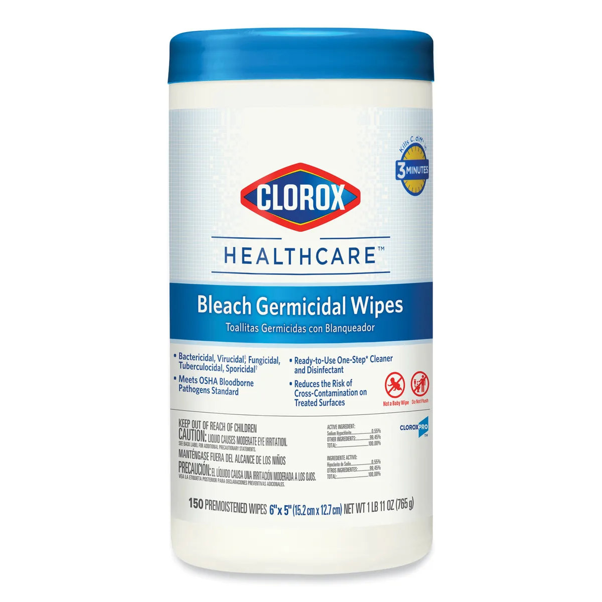 Clorox Clorox CLO35309CT Germicidal Cleaning Wipes 6CT 70/Canister 6.75x9 — product photo