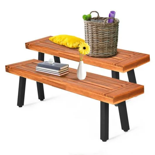 SlickBlue SlickBlue Acacia Wood Dining Bench 59" Brown 800 lbs — product photo