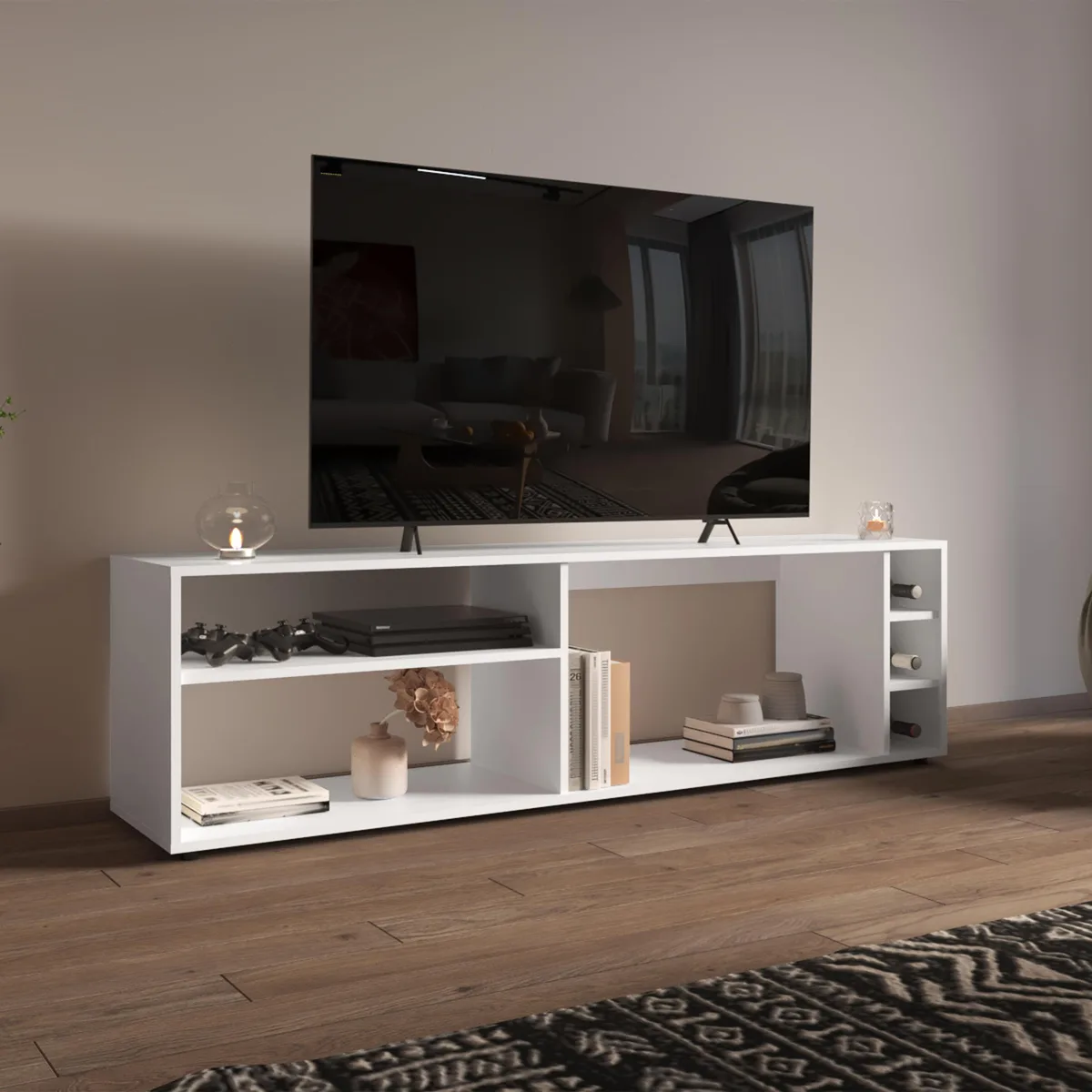 tuphen tuphen 63" TV Stand White Home Entertainment — product photo
