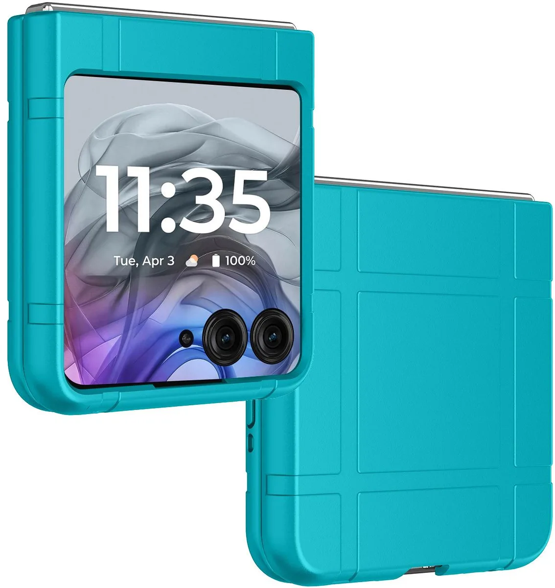 Nakedcellphone Nakedcellphone Textured Hard Case for Motorola RAZR 2024 2025 2026 Teal — product photo