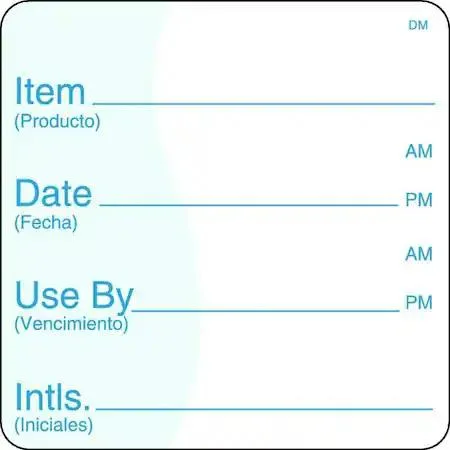 Daymark Daymark 112438 Shelf Life Label 2 in Blue PK250 — product photo