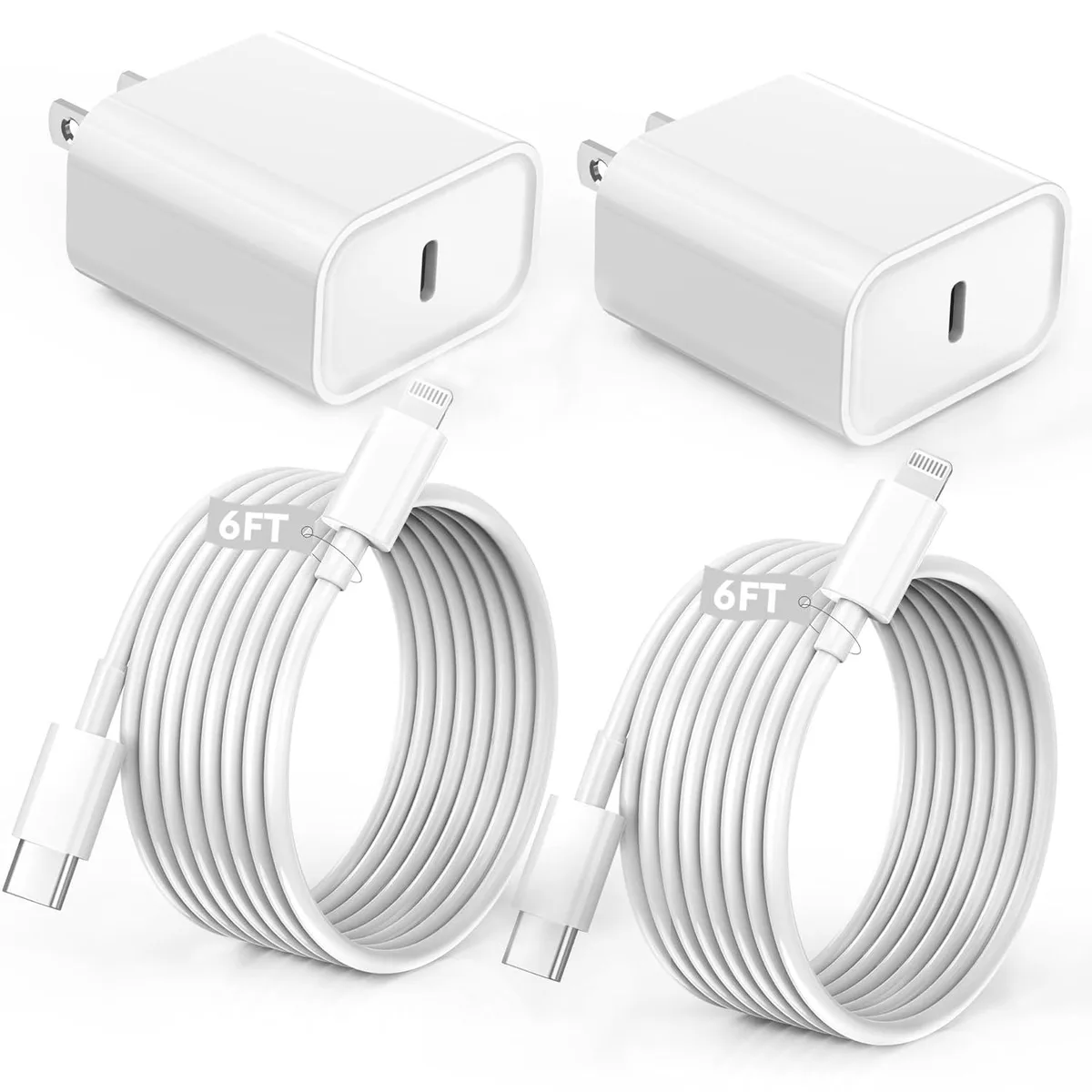 Elestur Elestur 2-Pack USB-C Charger with 6ft Lightning Cable — product photo