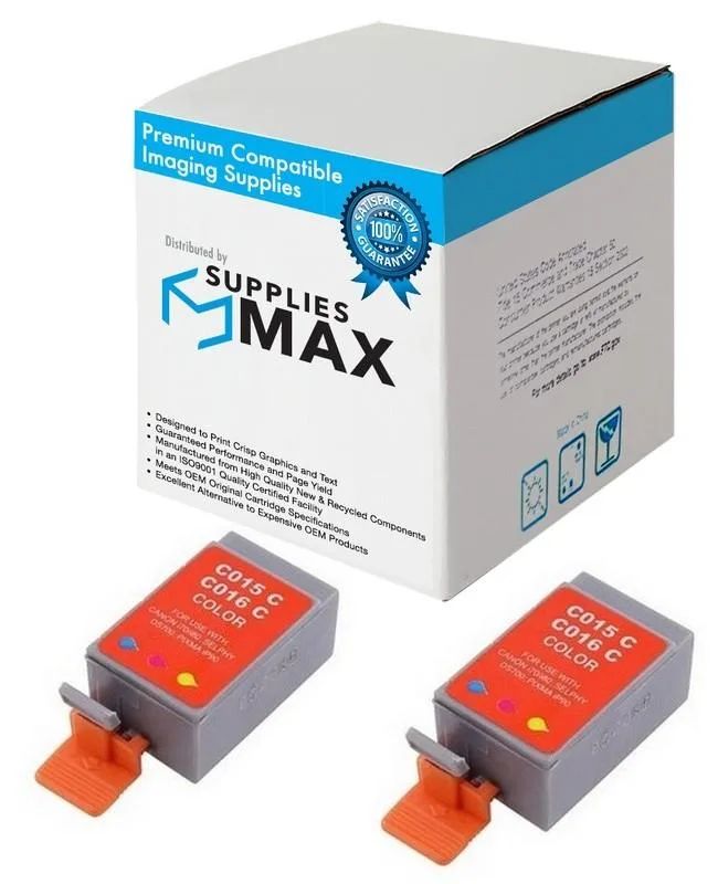 SuppliesMax SuppliesMax 2-Pack Color Inkjet Cartridge 75 Page Yield 9818A007 — product photo