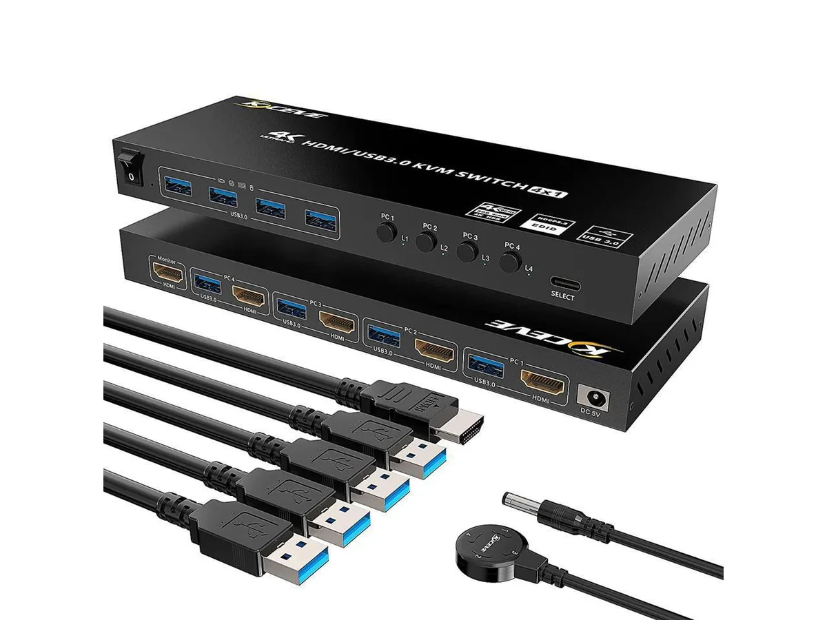 IHDAPP IHDAPP 4-Port HDMI USB 3.0 KVM Switch 4K 60Hz — product photo