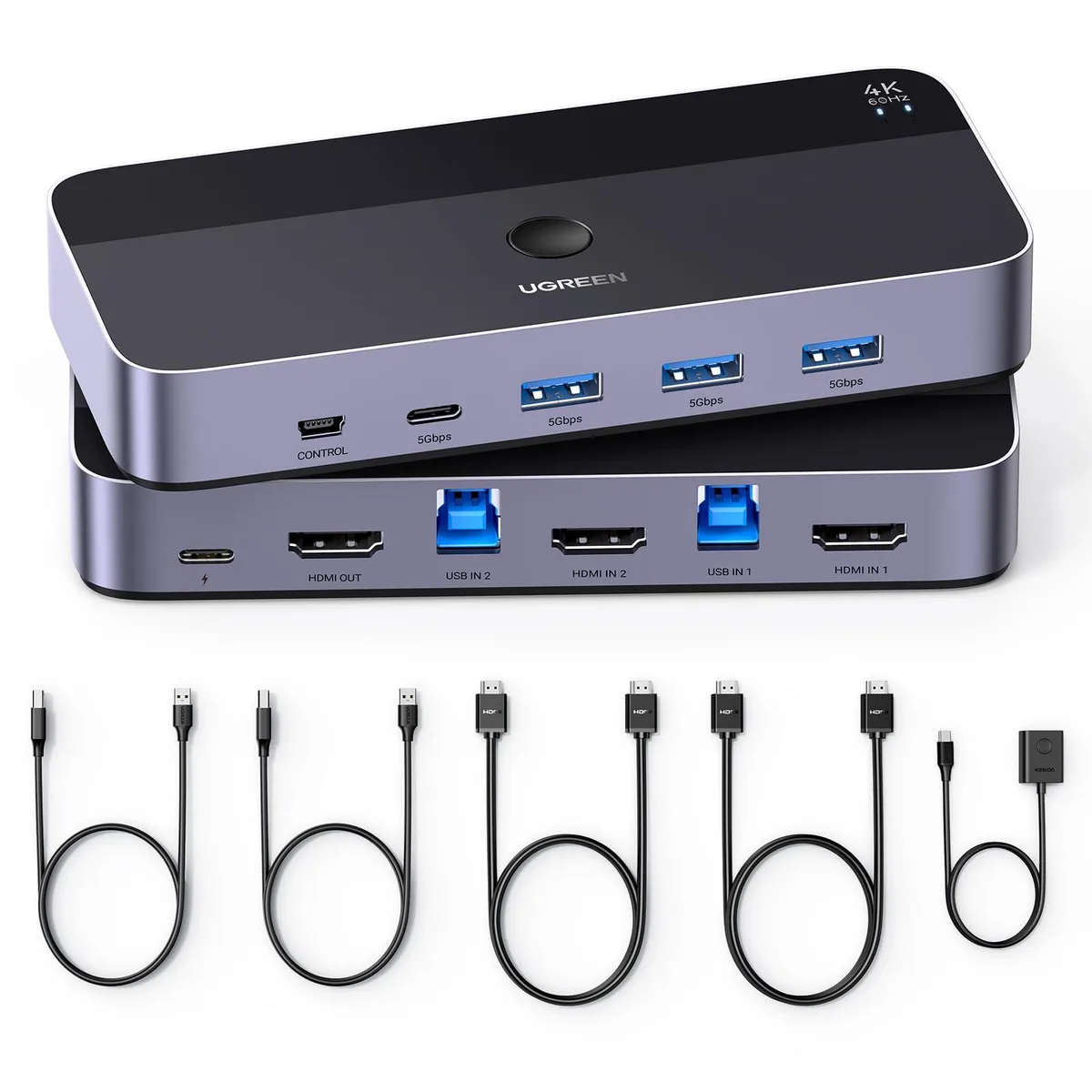Vszerda Vszerda 15707A 2-Port HDMI KVM Switch 4K 60Hz 4 USB 3.0 — product photo