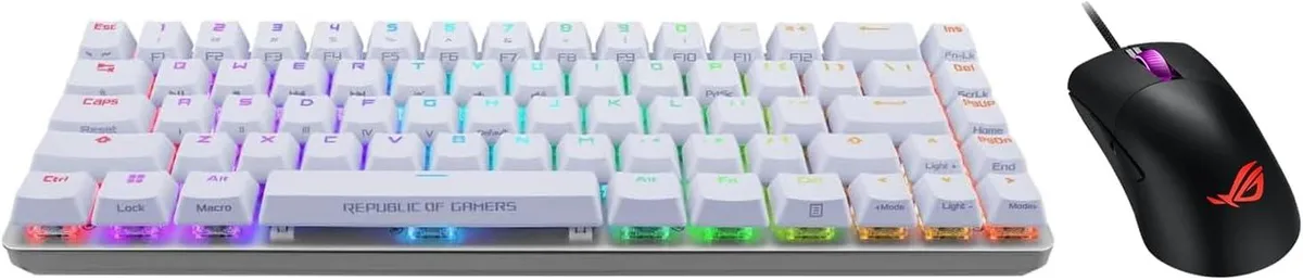 ASUS ASUS ROG Falchion Ace 65% Keyboard &amp; ROG Keris Mouse Bundle White — product photo