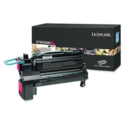 Rectangular magenta toner cartridge with Lexmark branding