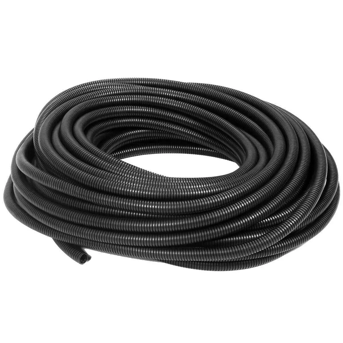 The Wires Zone The Wires Zone Split Loom Tubing 3/8 Inch Black 50 Ft — product photo