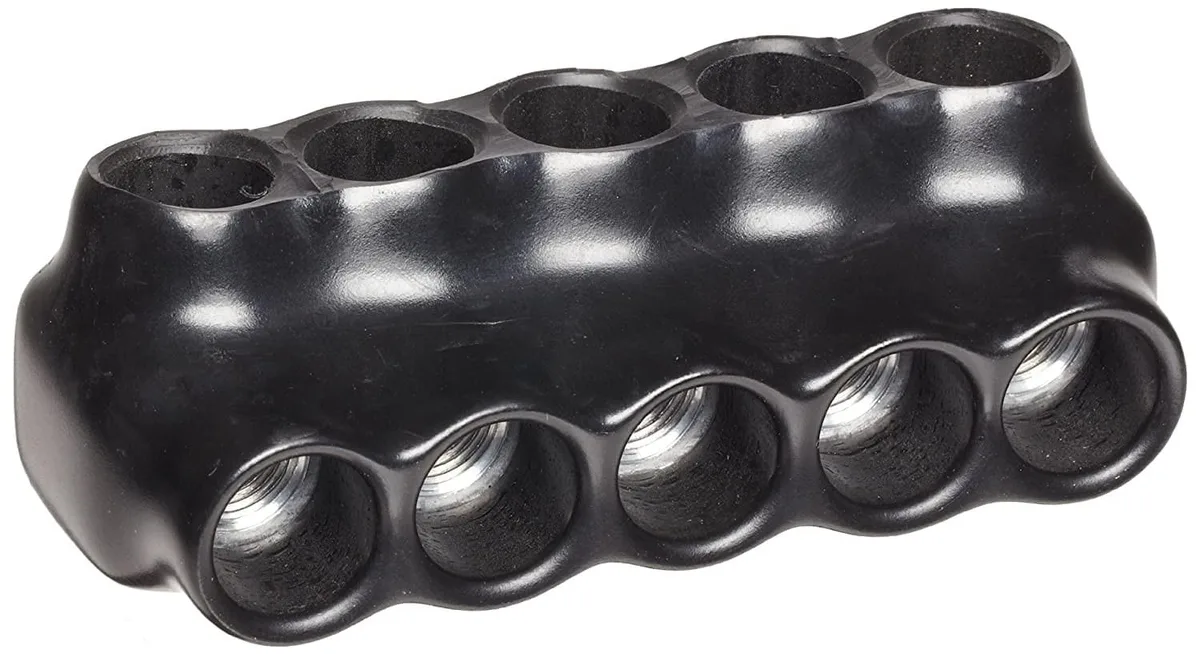 Morris Products Morris Products 97515 Black Insulated Multi-Cable Connector 5 Ports 4-14 Wire Range — product photo