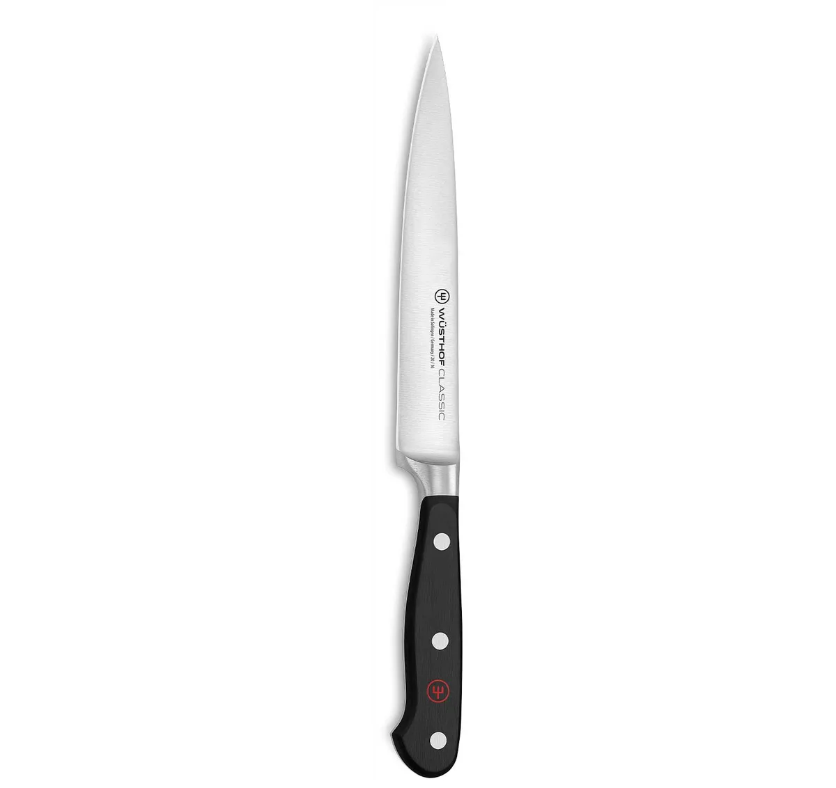Wusthof Classic 6 inch utility knife with black POM handle and full tang