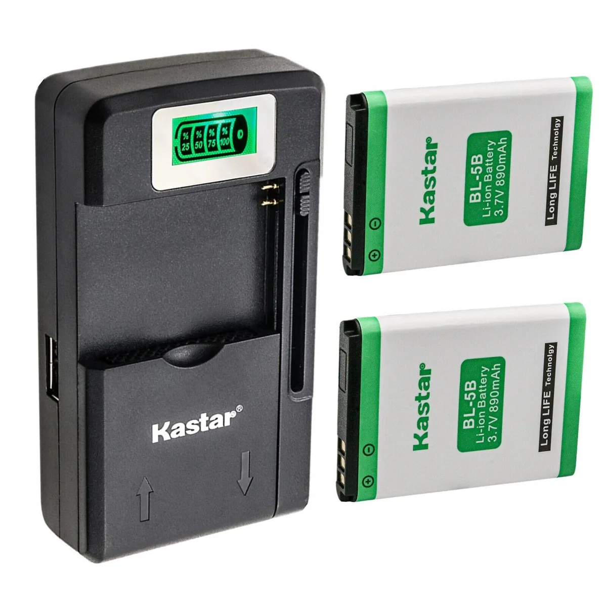 Kastar Kastar BL-5B 2-Pack Battery &amp; LCD Charger — product photo