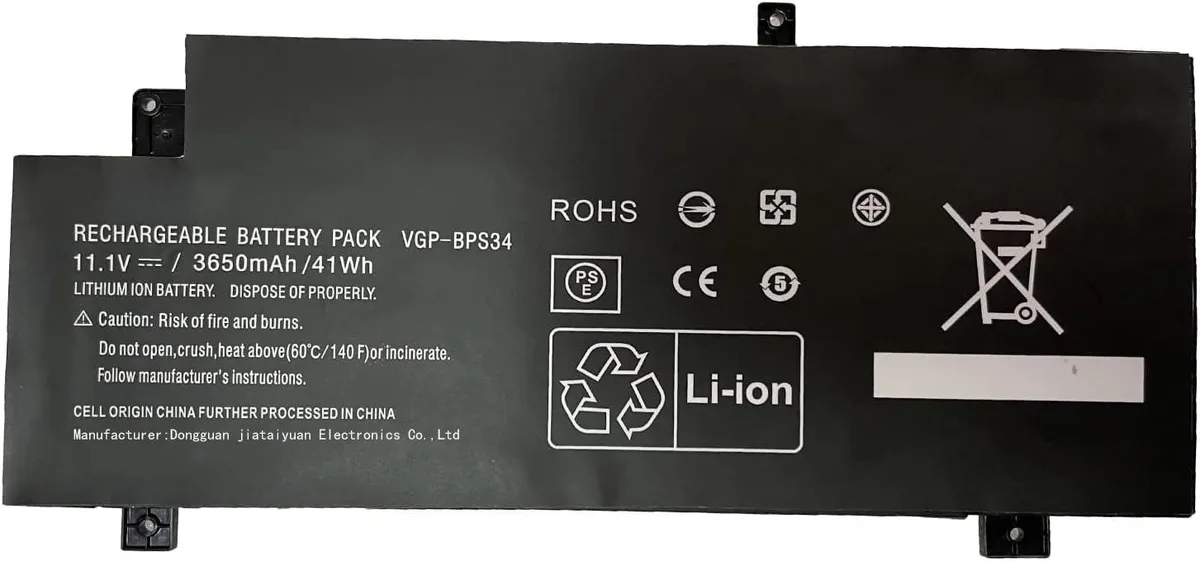 TAURKENAM TAURKENAM VGP-BPS34 BPS34 laptop battery 11.1V 41Wh — product photo