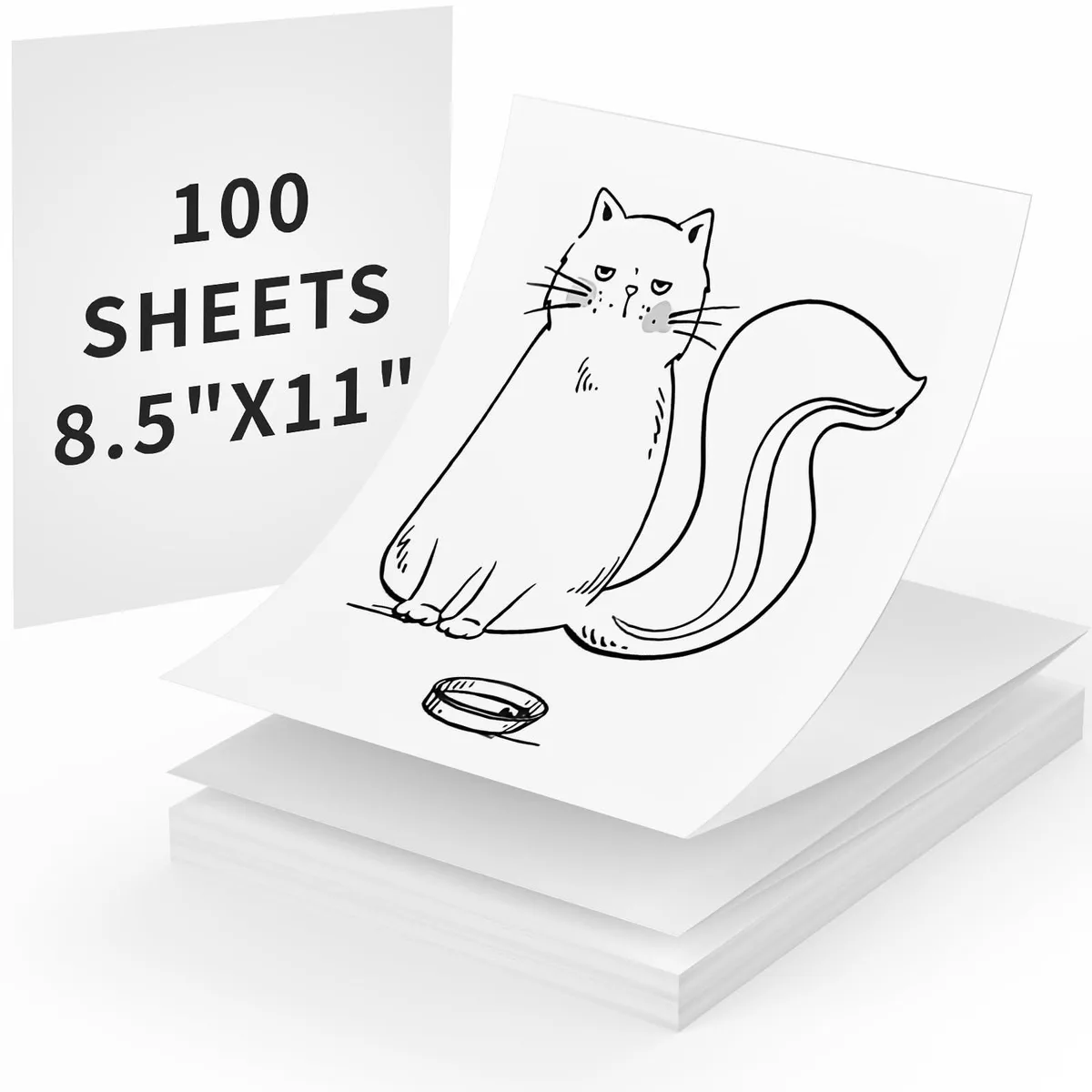  Thermal Printer Paper US Letter 8.5 x 11 100 Sheets — product photo