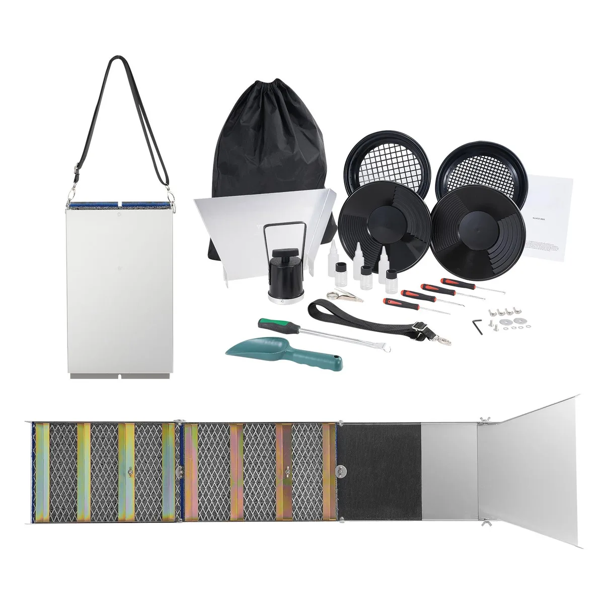 VEVOR VEVOR SL-50T Folding Sluice Box Gold Panning Kit 50 Inch 23pc — product photo