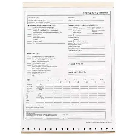 Brady Brady 65937 Personal Protective Equipment 8.5x11 25Pk — product photo
