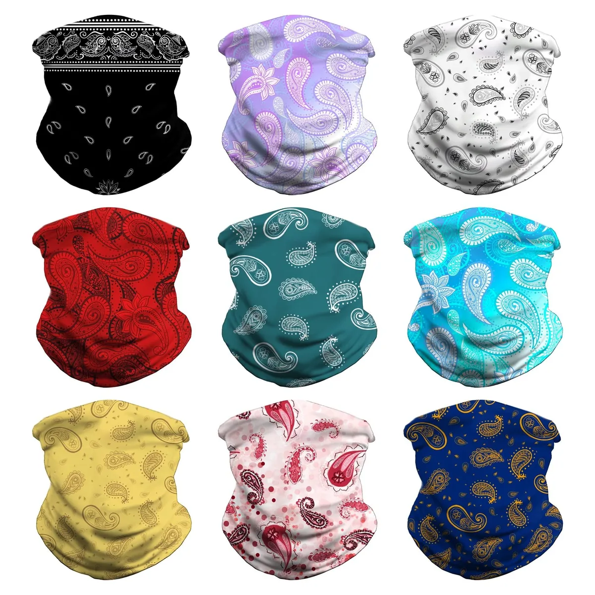  VCZUIUC Balaclava Paisley 9 Pack 19.5"x9.7 — product photo