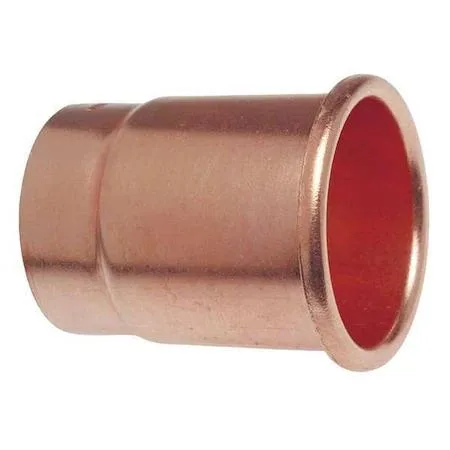 Straight copper coupling with cup and spigot ends
