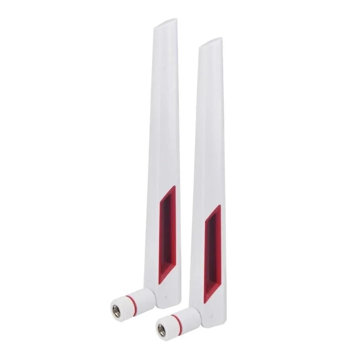 HighZer0 Electronics HighZer0 Electronics ANT05Z+WR+RPSMA+M White/Red 10dBi Dual Band RP-SMA Male Network Antennas 2 Pack — product photo