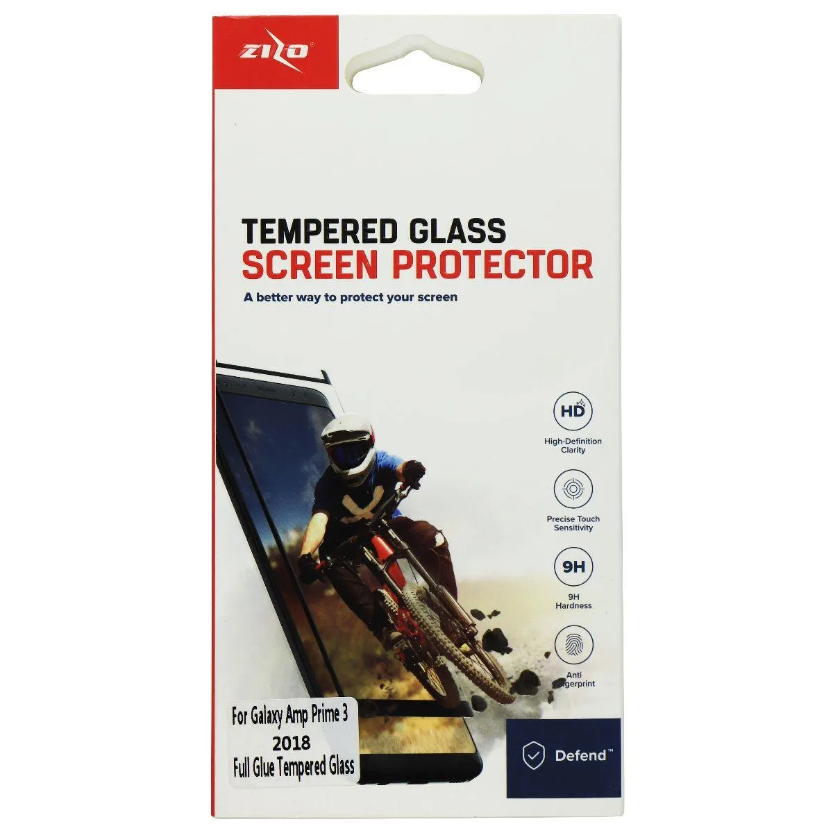 Zizo Zizo Galaxy Amp Prime 3 Tempered Glass Screen Protector Clear — product photo