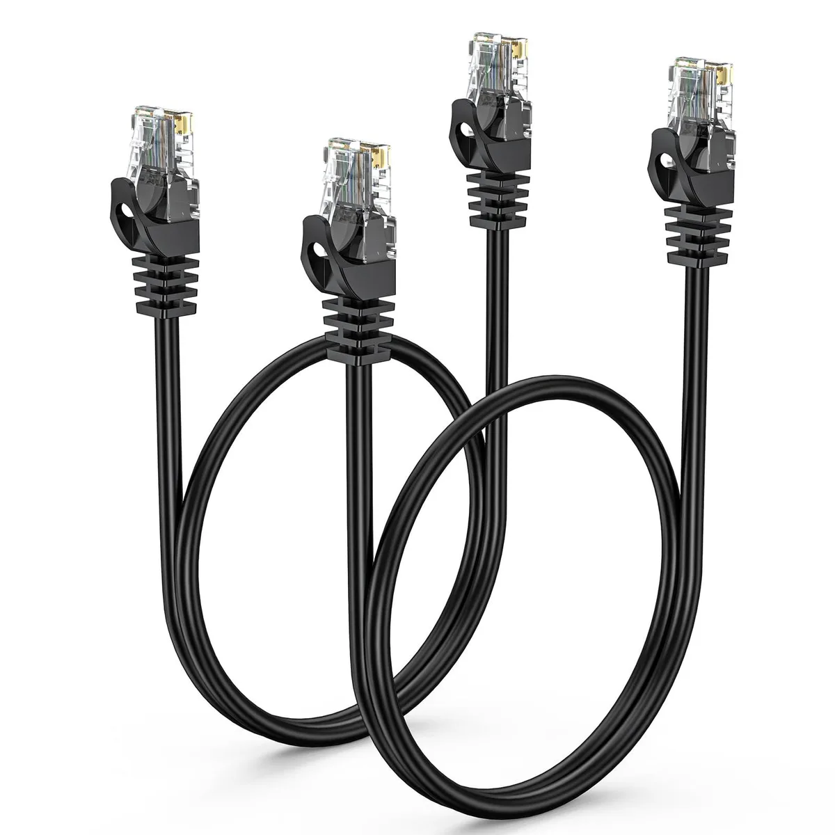  ApoJodly Cat 6 Ethernet Cable 2FT 2-Pack 26AWG 10Gbps 500MHz — product photo