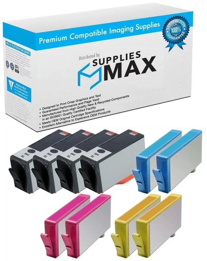 SuppliesMax SuppliesMax N9H68FN_2PK Inkjet Combo Pack 4 Black 2 Colour 550 750 Page Yield — product photo