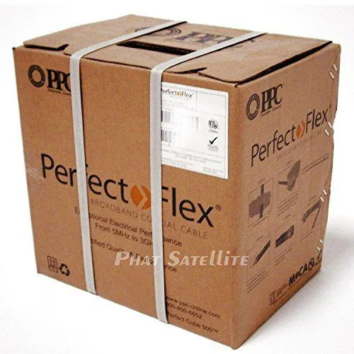 C.P. Company C.P. Company Coaxial RF Cable 500 Feet RG6 Trishield 77% Braid White — product photo