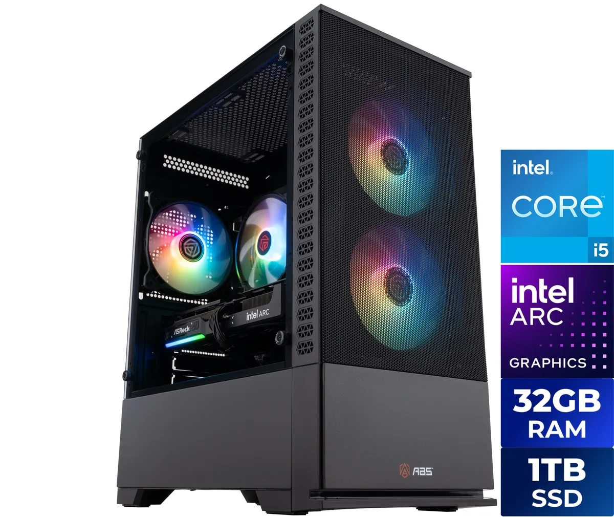 ABS ABS CA14400FB5802 gaming PC i5-14400F Arc B580 12GB 32GB DDR4 1TB — product photo