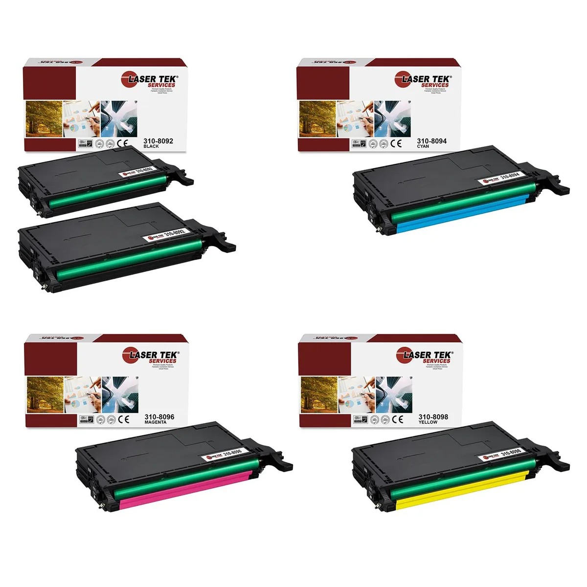 Laser Tek Services Laser Tek Services 3110 5PK Toner Cartridge Black Cyan Magenta Yellow 8000 pages — product photo