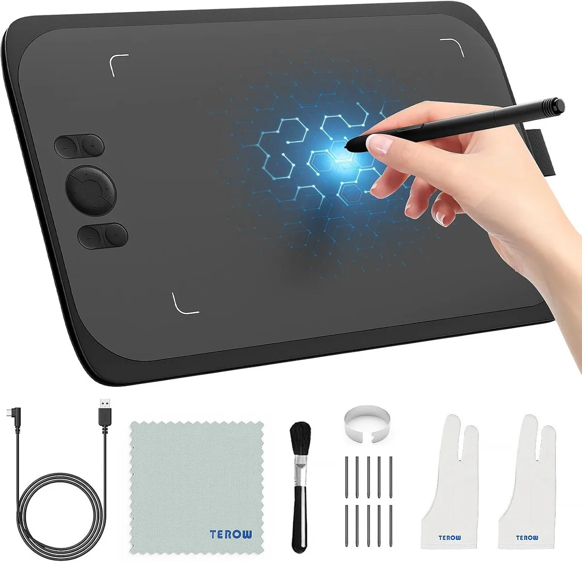 UGEE UGEE M708 V3 graphics tablet 10x6 inch 8192 pressure 8 shortcut keys — product photo