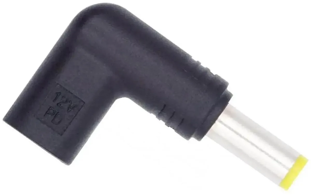 SMUGDESK SMUGDESK 90° USB 3.1 Type-C Female to DC 12V 5.5x2.5mm PD Trigger Adapter — product photo