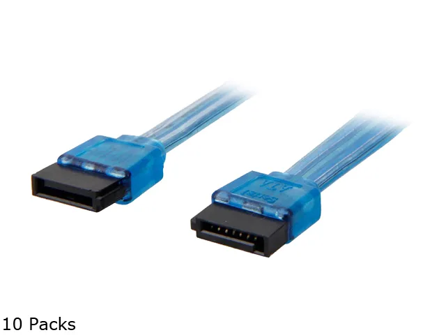 Nippon Labs Nippon Labs SATA3-1.5FT-BU-10P sata cable 1.5 ft blue 10 pack — product photo