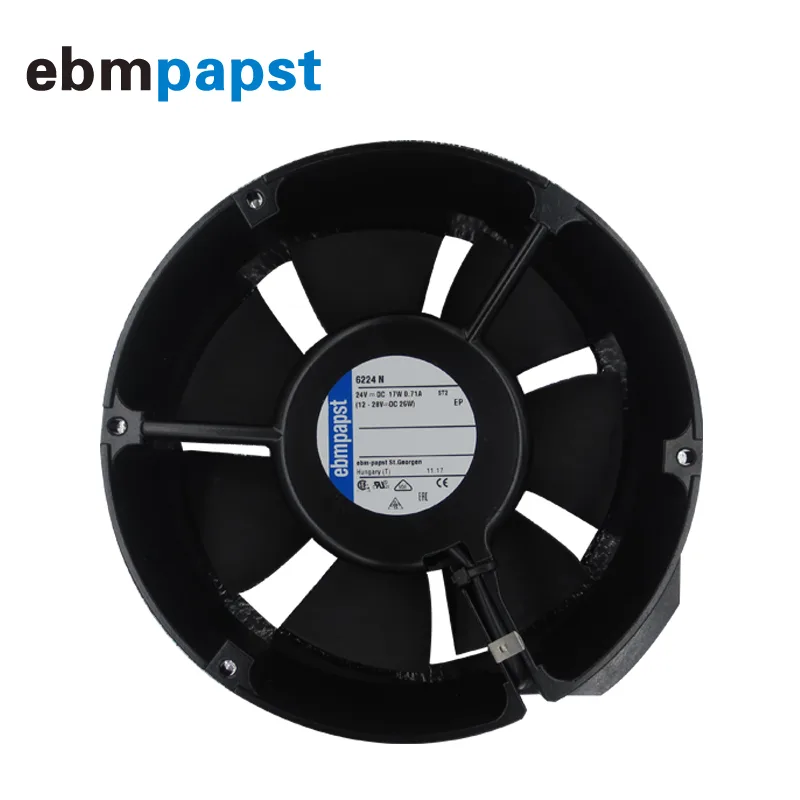 Fans Fans 6224N 172 x 51 mm 24 V DC 18 W 3400 rpm 410 m³/h 55 dB ball bearing case fan — product photo