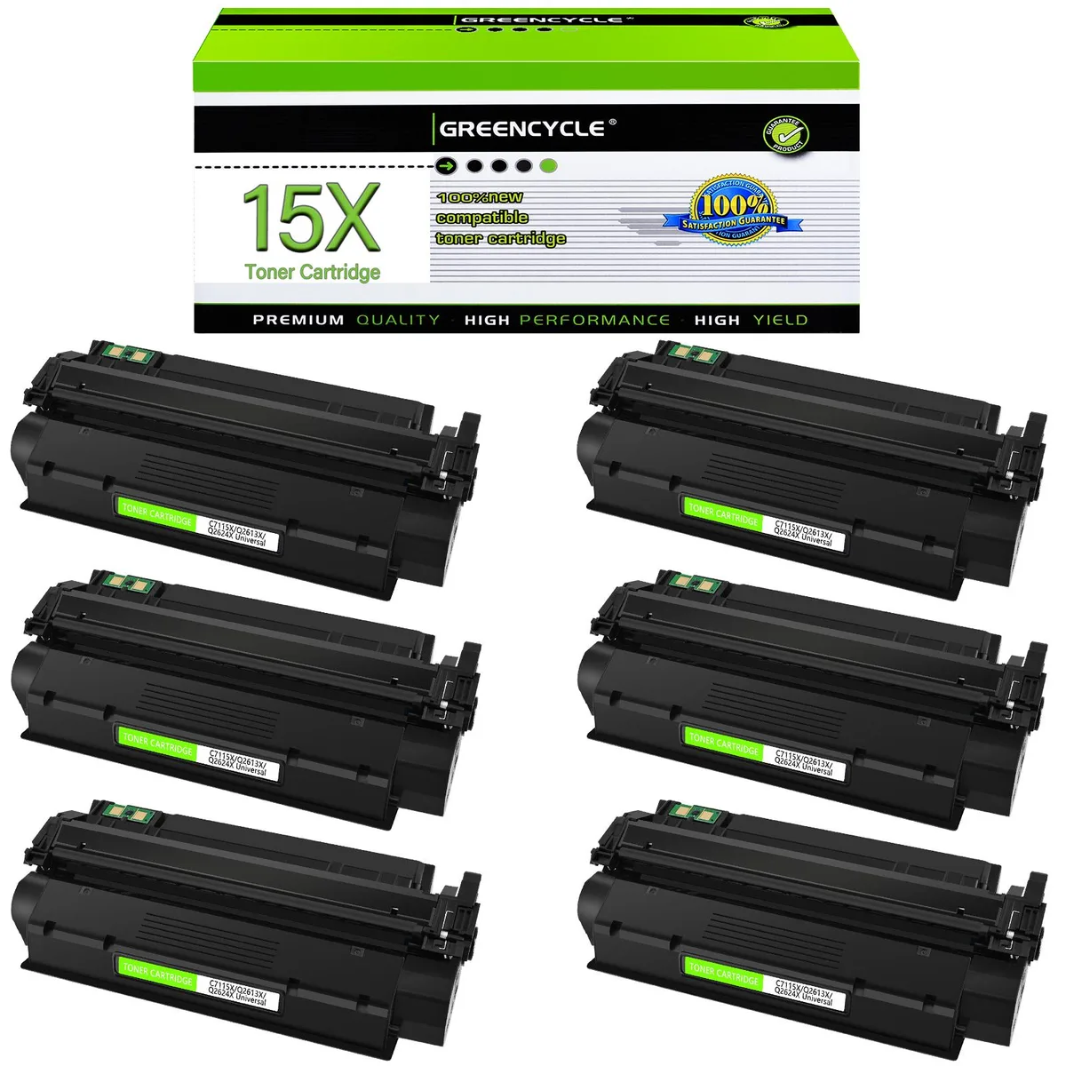 GREENCYCLE GREENCYCLE C7115X toner cartridge 6 pack black 4000 pages — product photo