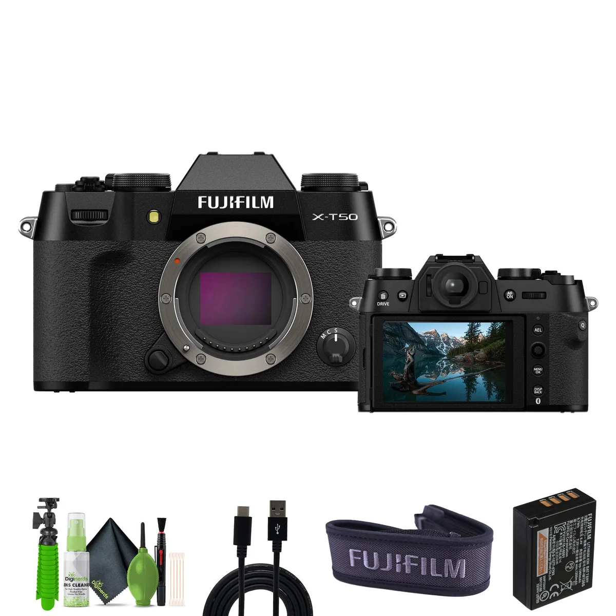FUJIFILM FUJIFILM X-T50 Mirrorless Camera Kit Black — product photo