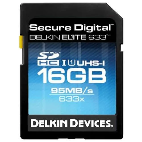 Delkin Delkin Elite 633x 16GB SDHC Class 10 memory card — product photo